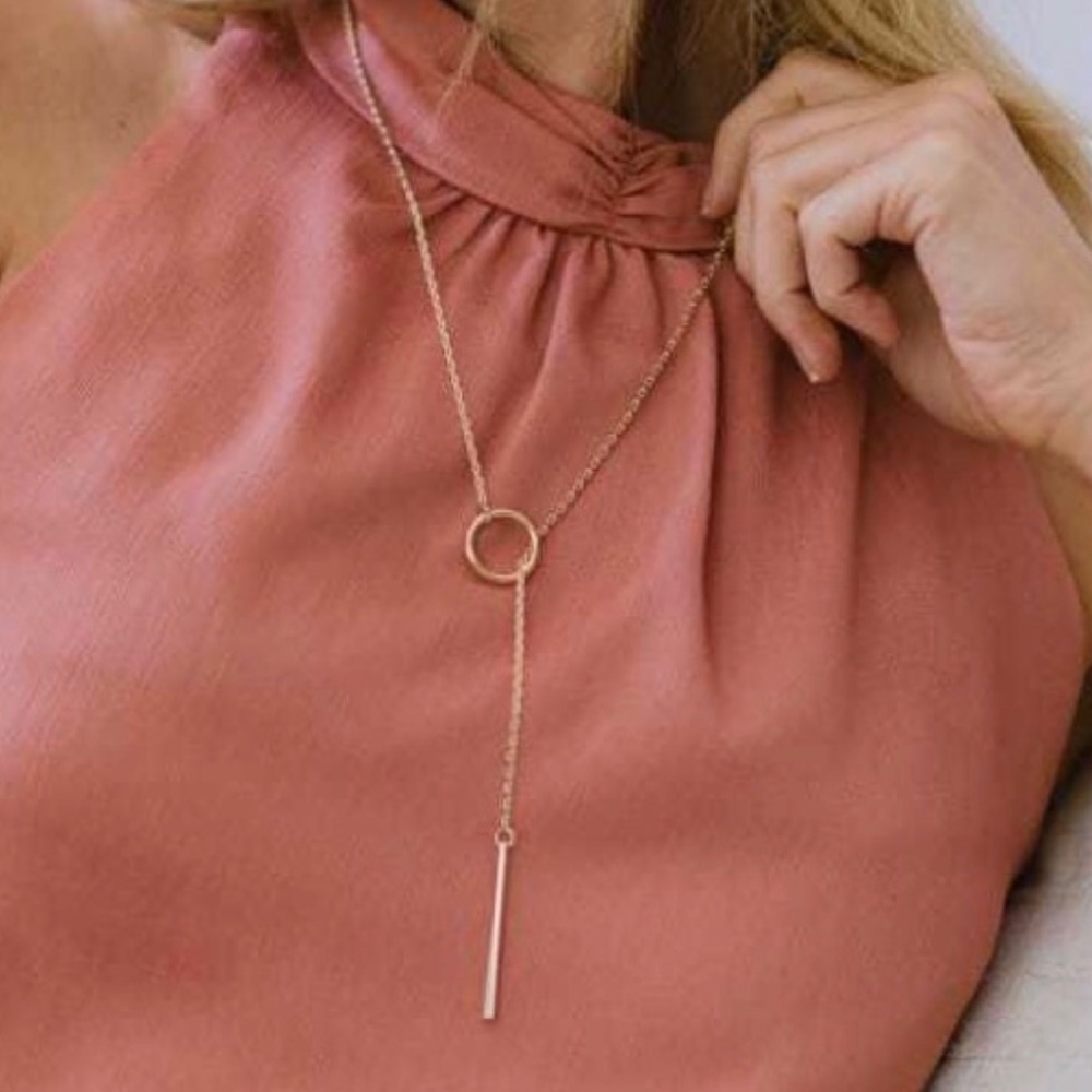 *NEW* Gold Drop Lariat Necklace by Nashelle *FREE SHIPPING*